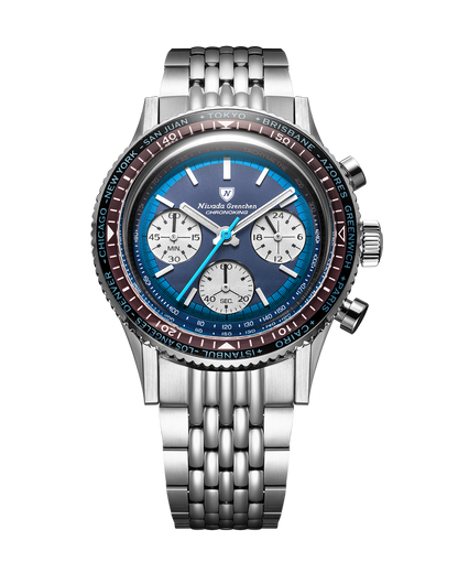 Chronoking Racing Blue Lagoon- Interchangeable Bezel