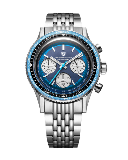 Chronoking Racing Blue Lagoon- Interchangeable Bezel