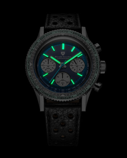 Chronoking Racing Blue Lagoon- Interchangeable Bezel
