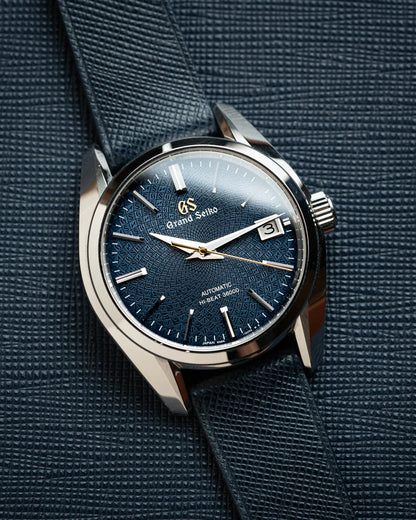 Navy Saffiano Signature Strap