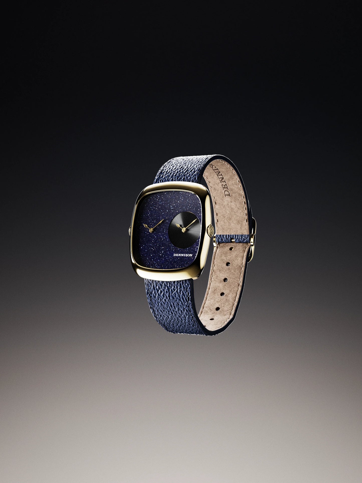 ALD Dual Time – Aventurine – Black Sunray In Gold