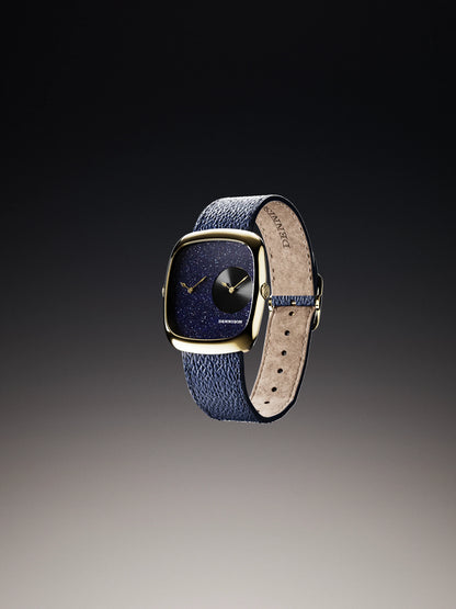 ALD Dual Time – Aventurine – Black Sunray In Gold