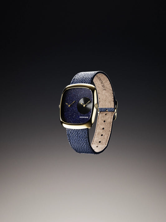 ALD Dual Time – Aventurine – Black Sunray In Gold