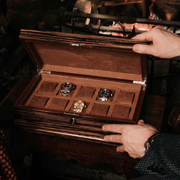 Heritage 10 Watch Collector Box - Macassar