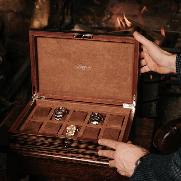 Heritage 10 Watch Collector Box - Macassar