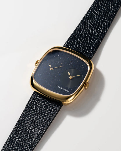 ALD Dual Time – Aventurine – Black Sunray In Gold