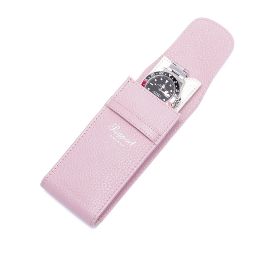 Portobello leather 1 Watch Pouch - Pink