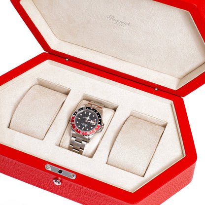 Portobello 3 Watch Box - Red