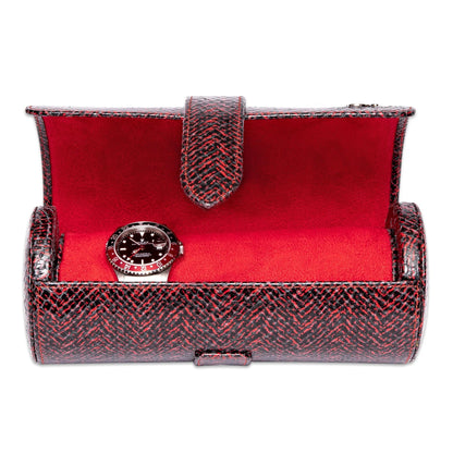 Marlow 3 Watch Roll - Red
