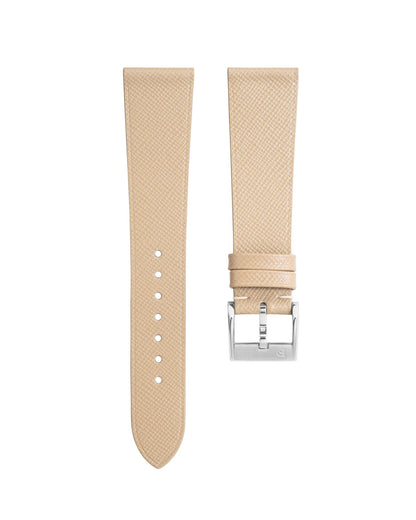 Cream Saffiano Signature Strap