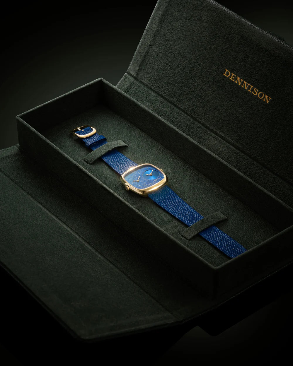 ALD Dual Time – Lapis Lazuli – Blue Sunray In Gold