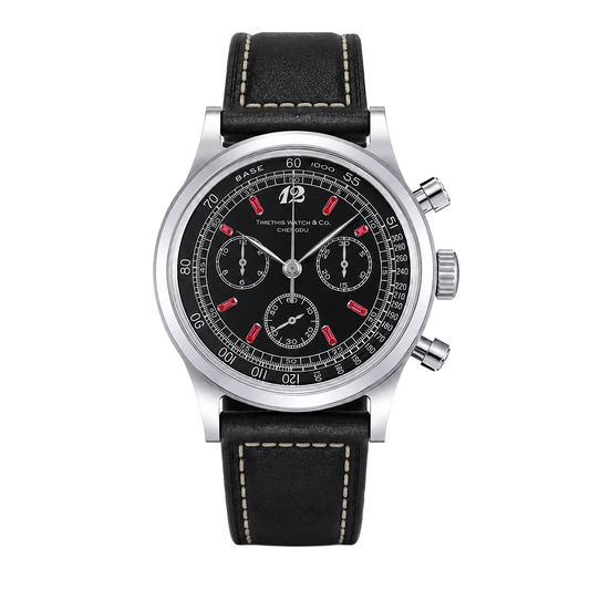 Vintage Chrono Black- Ruby