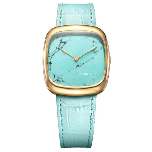 Natural Turquoise Stone In Gold