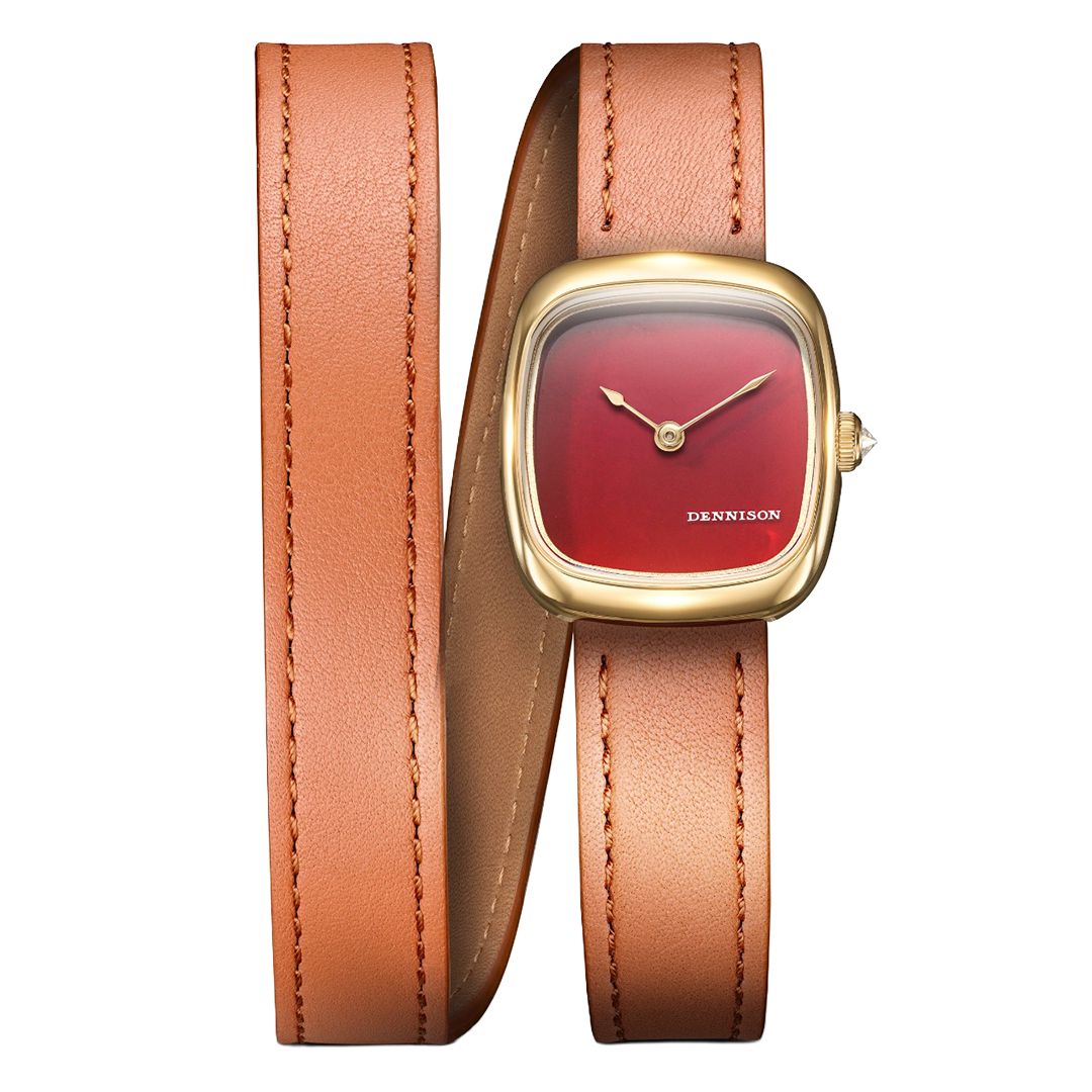 Mini Red Jasper In Gold