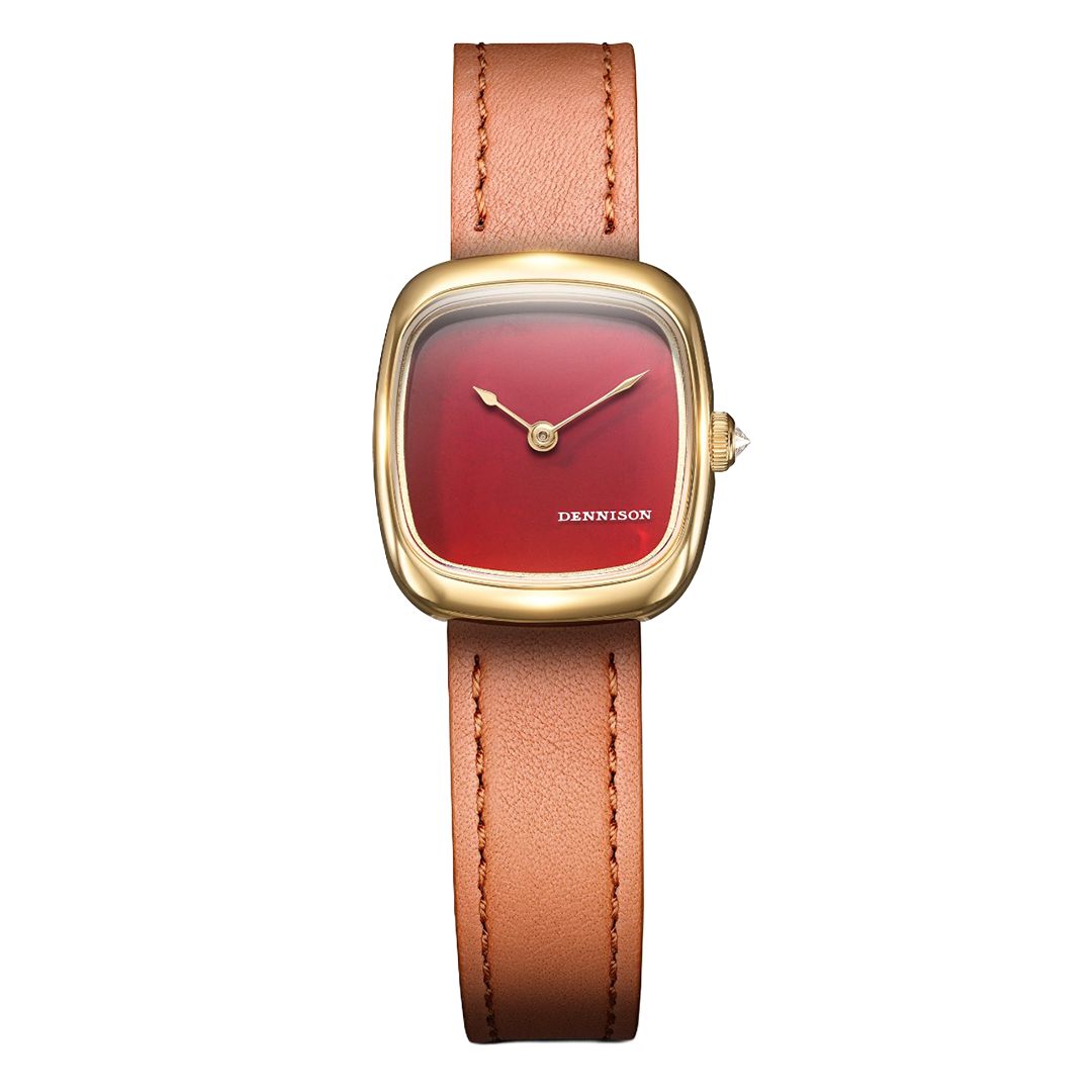 Mini Red Jasper In Gold