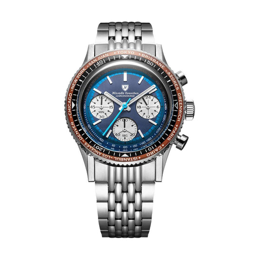 Chronoking Racing Blue Lagoon- Interchangeable Bezel