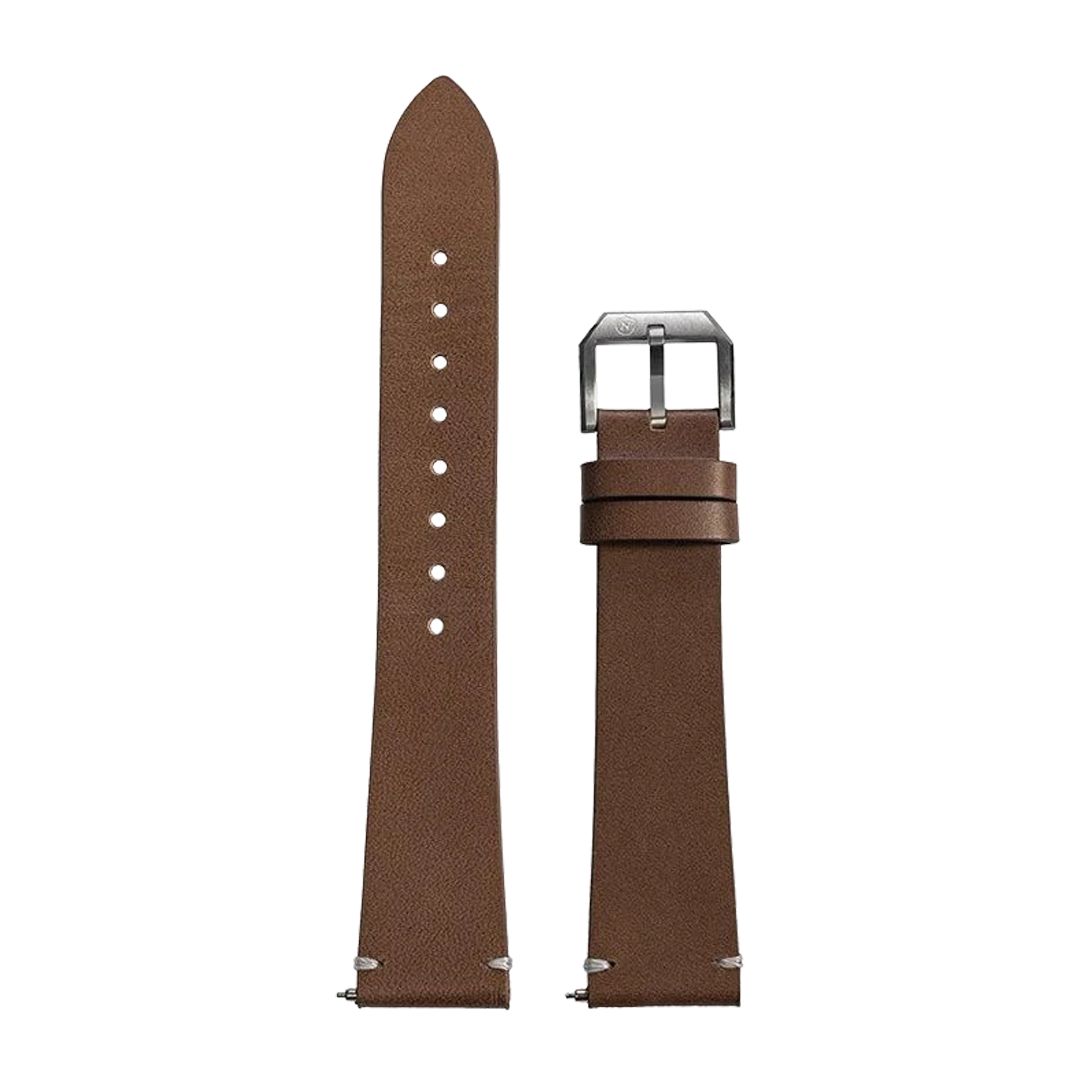 Brown Leather - White Stitch