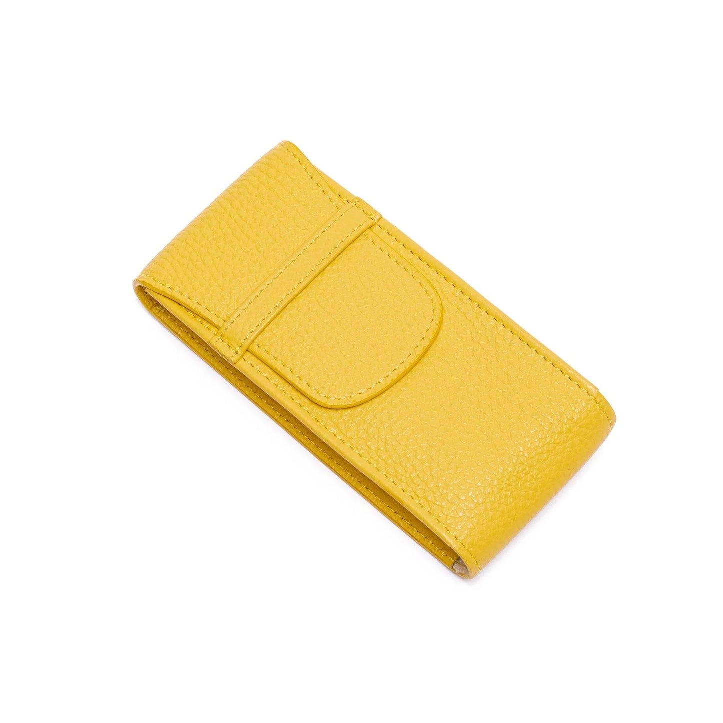 Portobello leather 1 Watch Pouch - Yellow