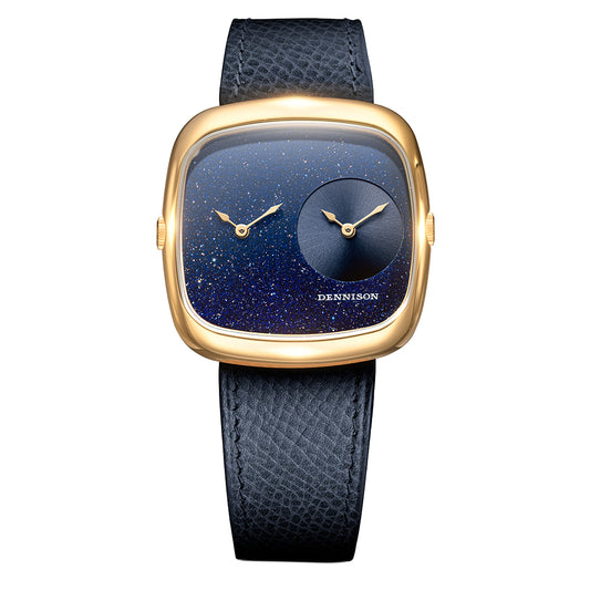 ALD Dual Time – Aventurine – Black Sunray In Gold
