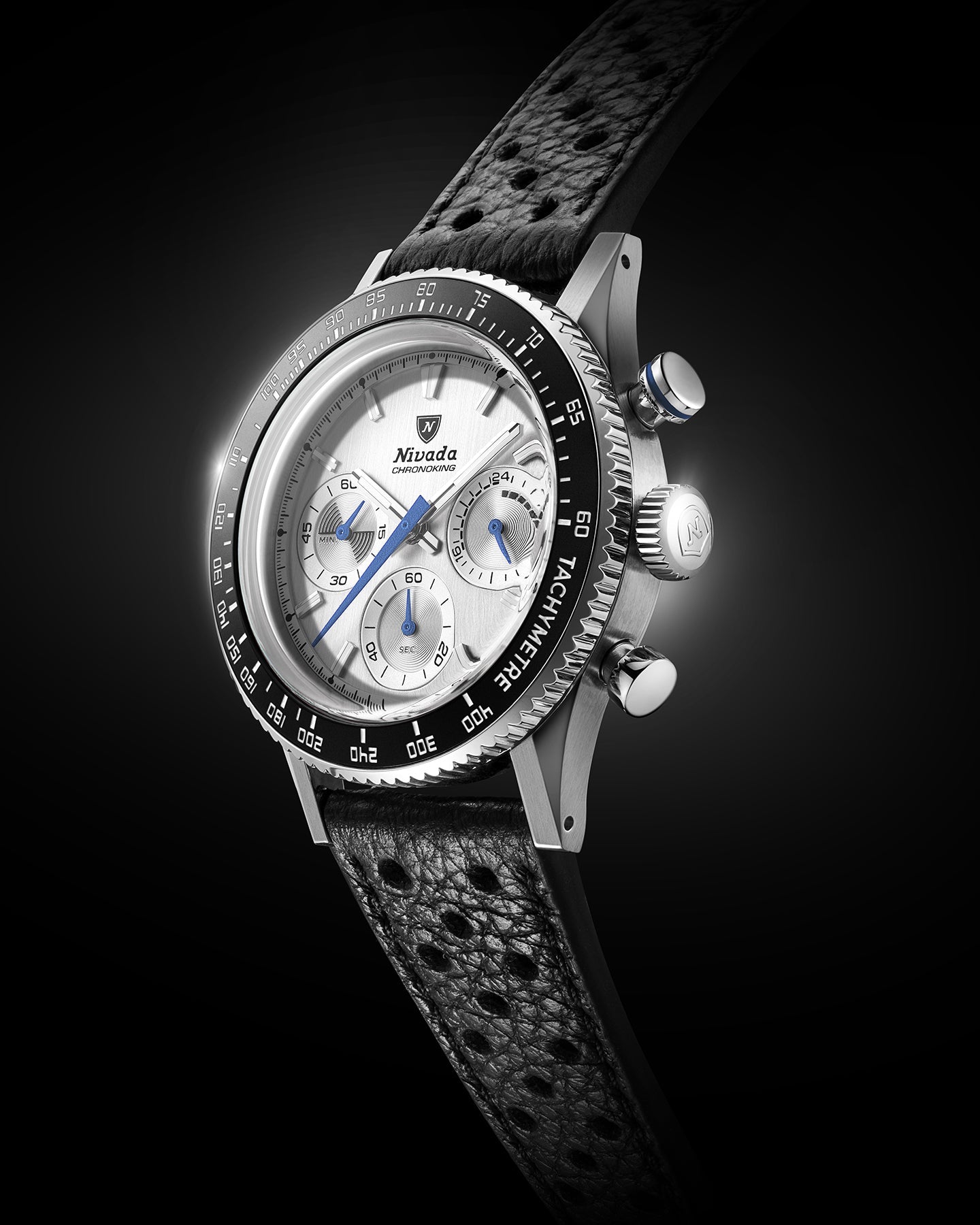 Chronoking Mecaquartz Racing Grey - Black Racing Strap