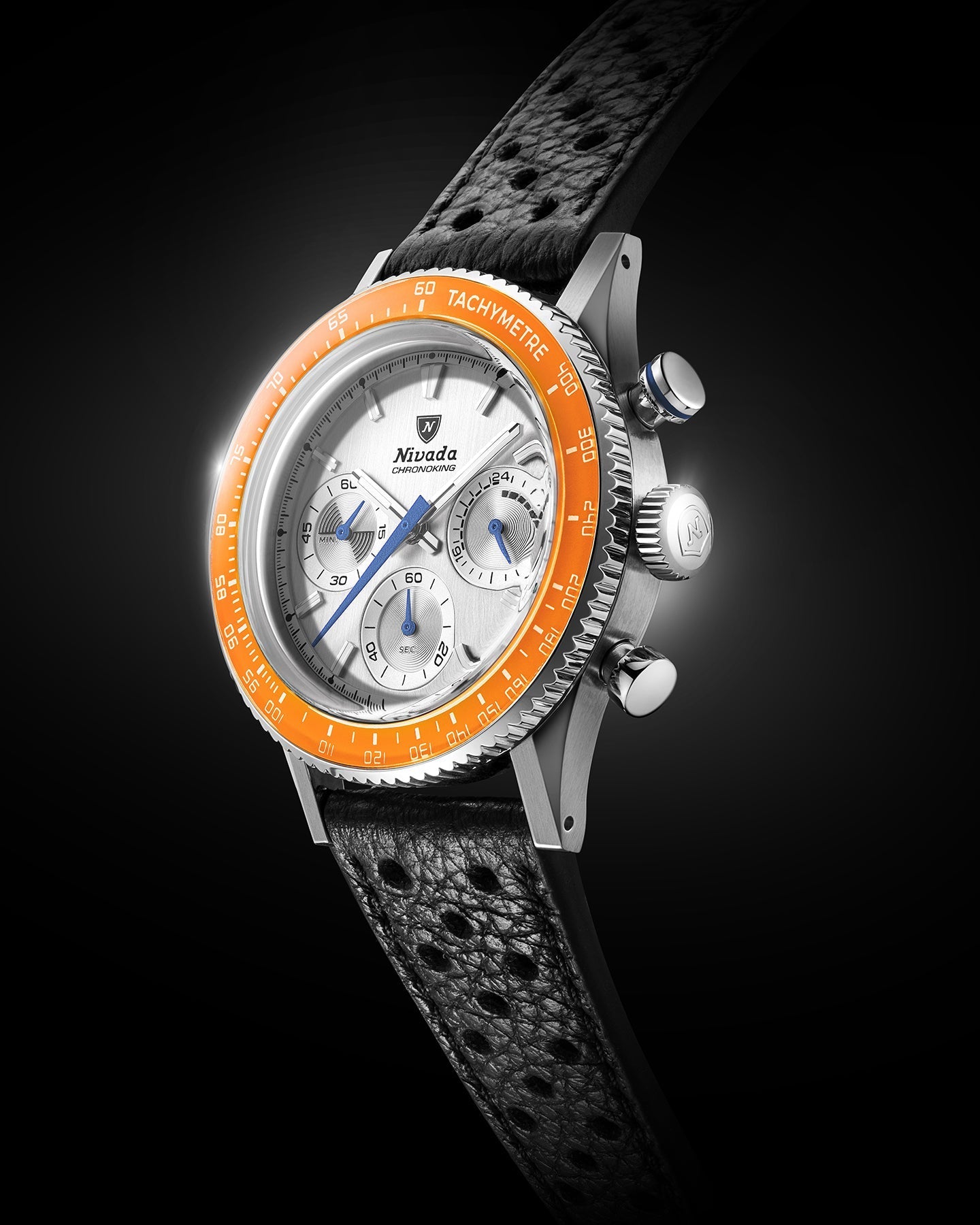 Chronoking Mecaquartz Racing Grey - Black Racing Strap