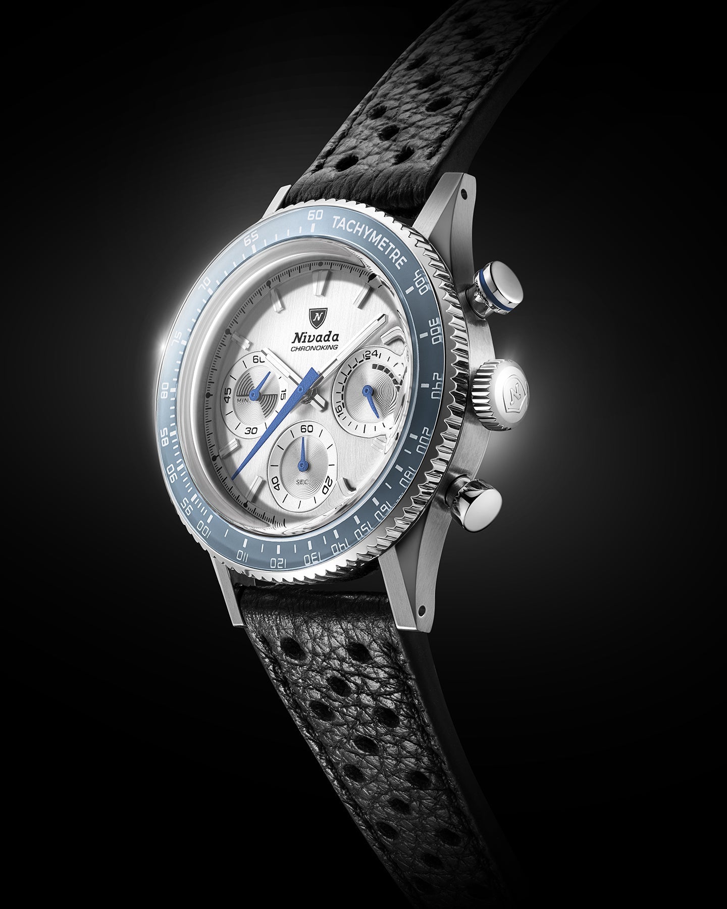 Chronoking Mecaquartz Racing Grey - Black Racing Strap