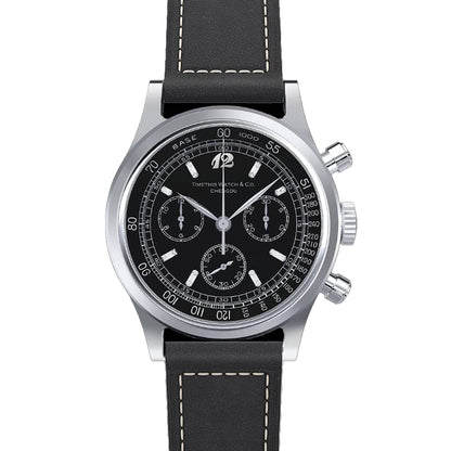 Vintage Mechanical Chrono - Obsidian Diamonds