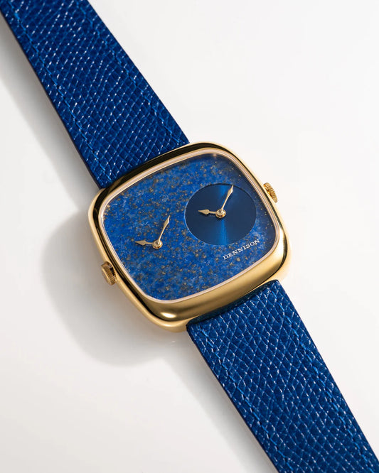 ALD Dual Time – Lapis Lazuli – Blue Sunray In Gold