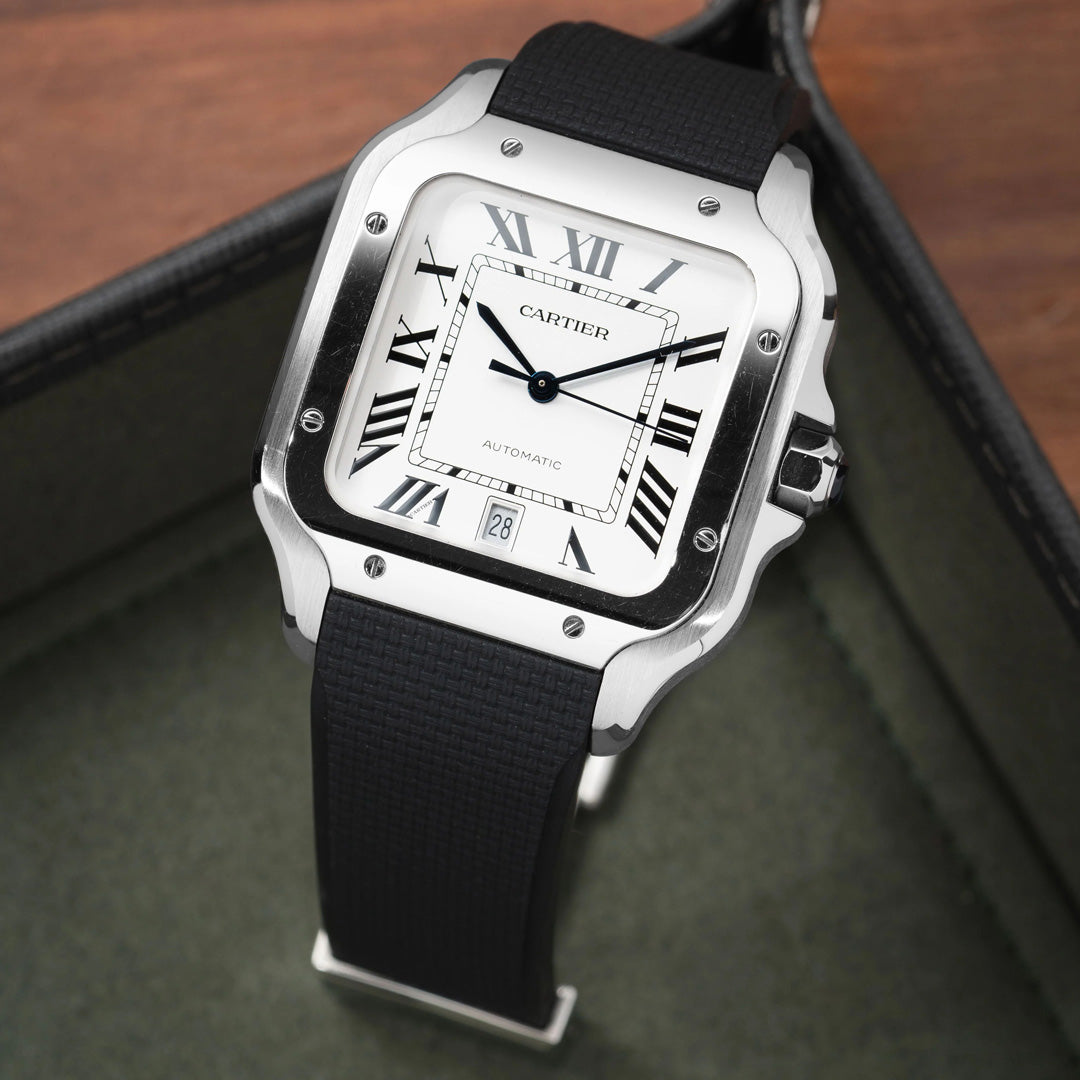 CTS Rubber Strap for Cartier Santos de Cartier - Large