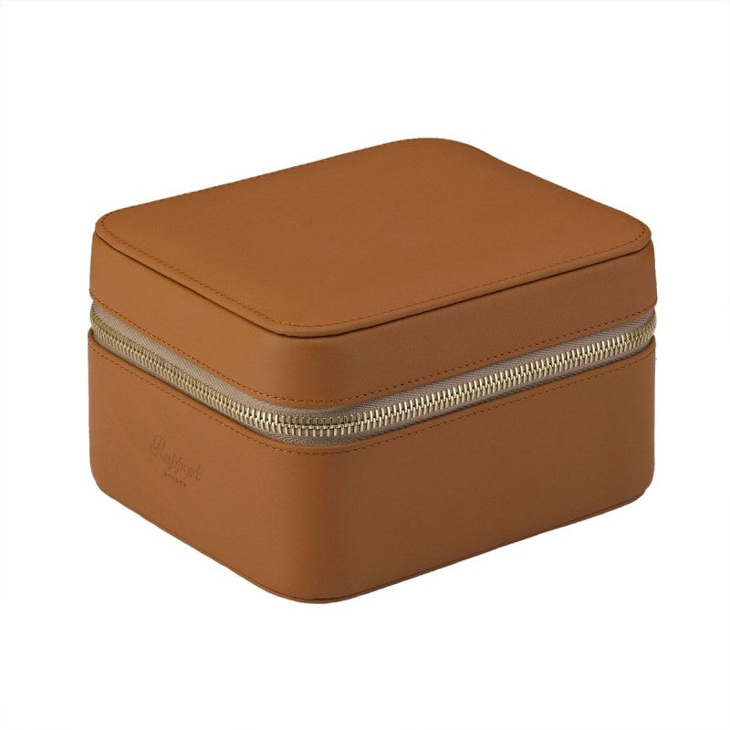 Hyde Park Tan Leather 2 Watch Zip Case by  Rapport London |  Time Keeper.