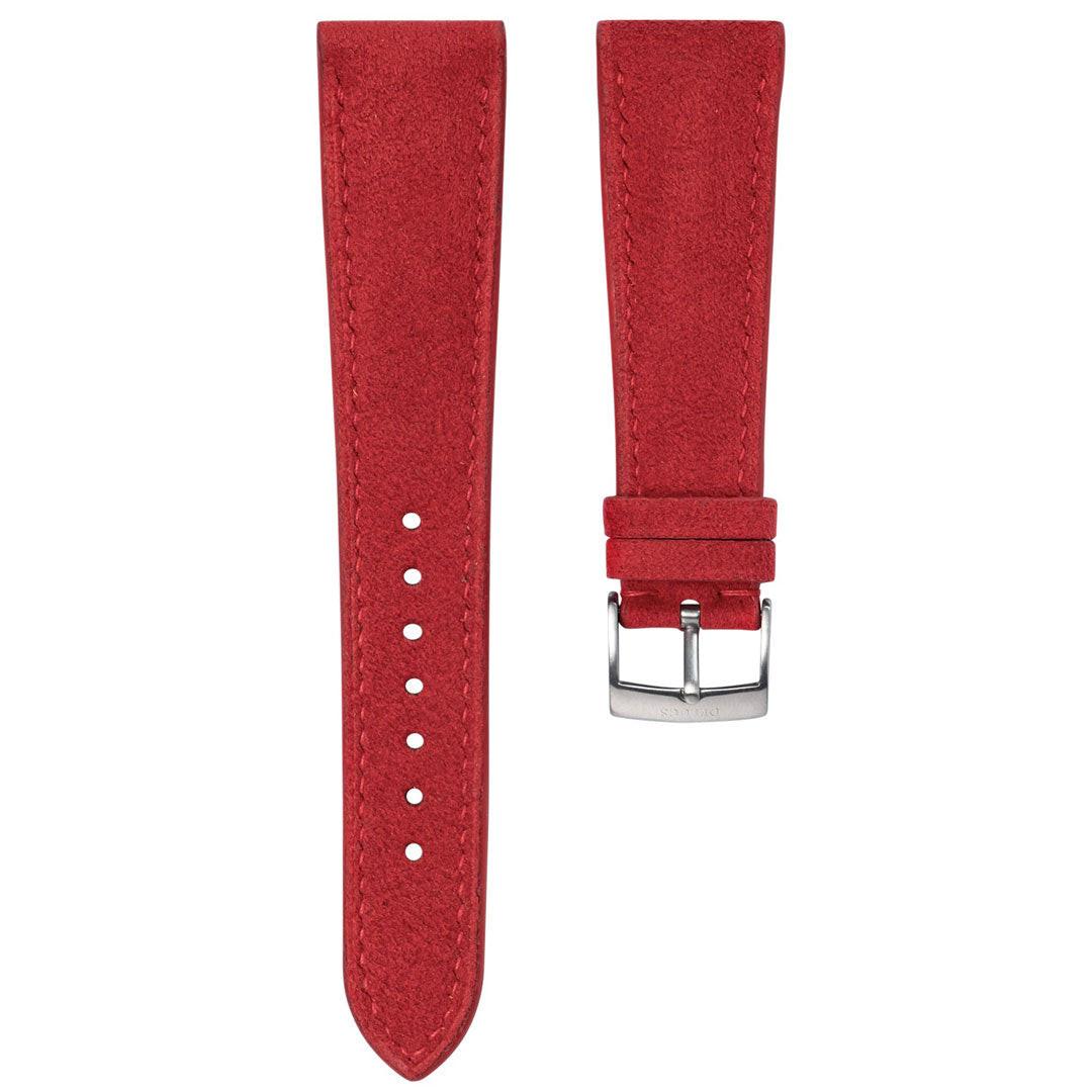 Red Alcantara Signature by  Delugs Straps |  Time Keeper.
