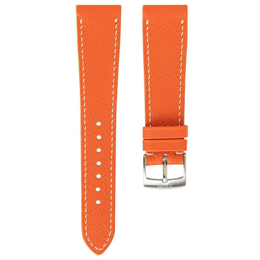 Orange Epsom Slim by  Delugs Straps |  Time Keeper.