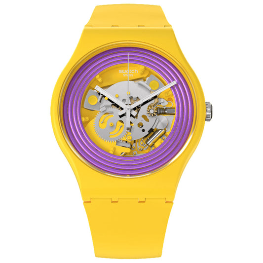 Purple Rings Yellow by  Swatch |  Time Keeper.