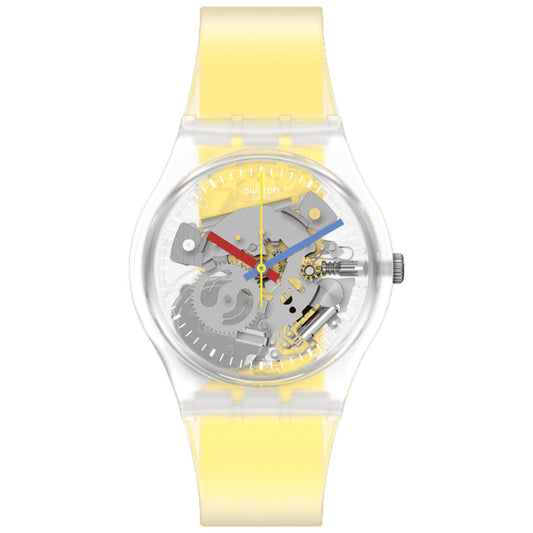 Clearly Yellow Striped by  Swatch |  Time Keeper.