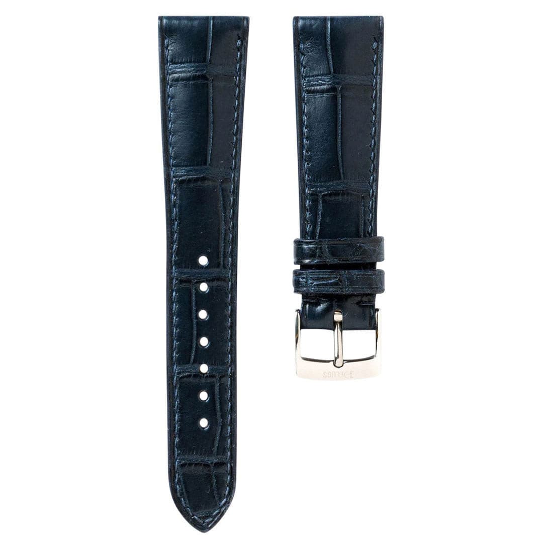 Matte Navy Alligator by  Delugs Straps |  Time Keeper.