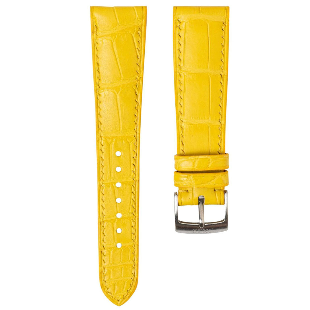 Matte Yellow Alligator by  Delugs Straps |  Time Keeper.