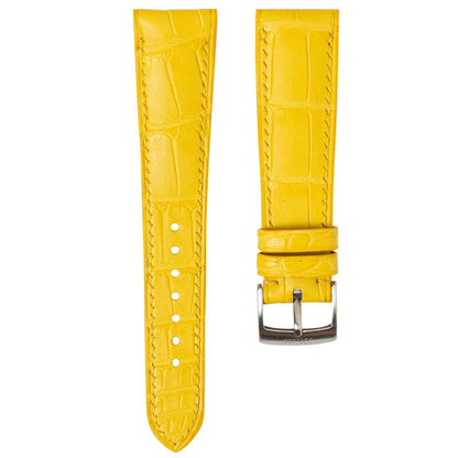 Matte Yellow Alligator by  Delugs Straps |  Time Keeper.