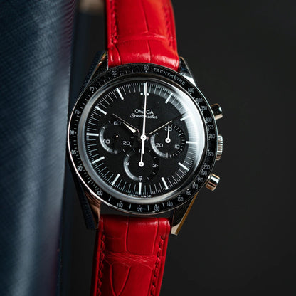 Matte Red Alligator by  Delugs Straps |  Time Keeper.