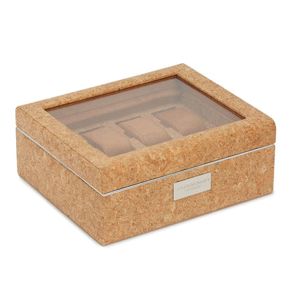 Analog Shift Cork 8pc Watch Box by  Wolf |  Time Keeper.