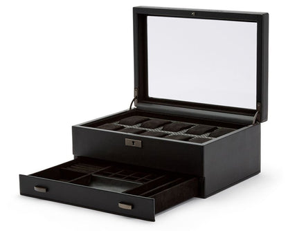 Axis 10pc Watch Box with Storage by  Wolf |  Time Keeper.