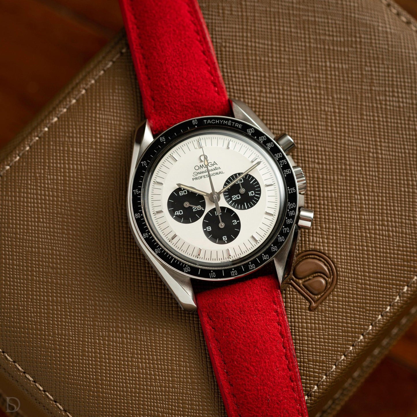 Red Alcantara Signature by  Delugs Straps |  Time Keeper.