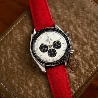 Red Alcantara Signature by  Delugs Straps |  Time Keeper.