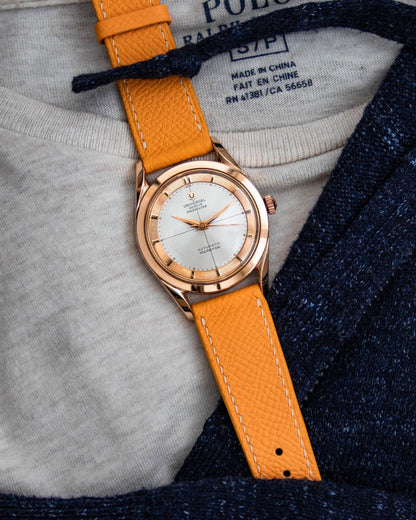 Sun Yellow Epsom Slim by  Delugs Straps |  Time Keeper.