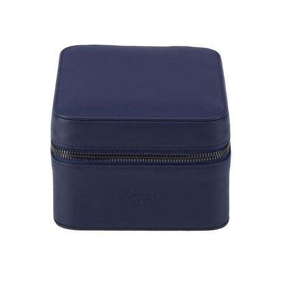 Hyde Park Blue Leather 2 Watch Zip Case by  Rapport London |  Time Keeper.