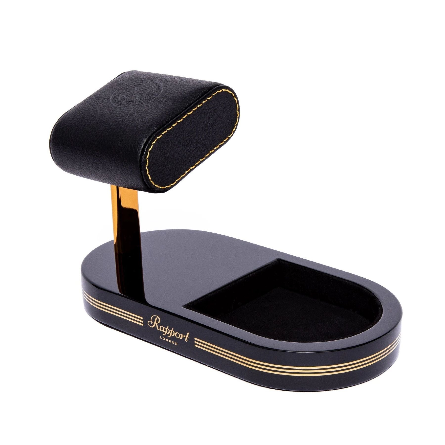 Formula Watch Stand With Tray - Black Gold by  Rapport London |  Time Keeper.