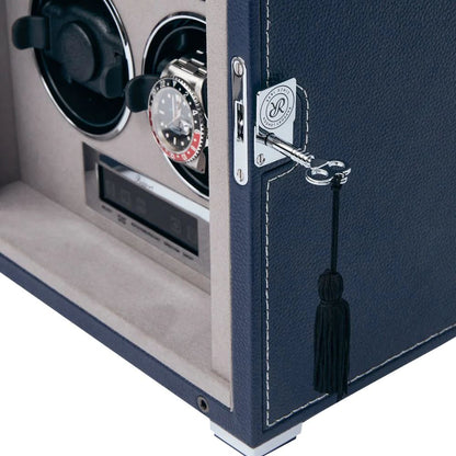 Quantum Quad Watch Winder - Navy by  Rapport London |  Time Keeper.