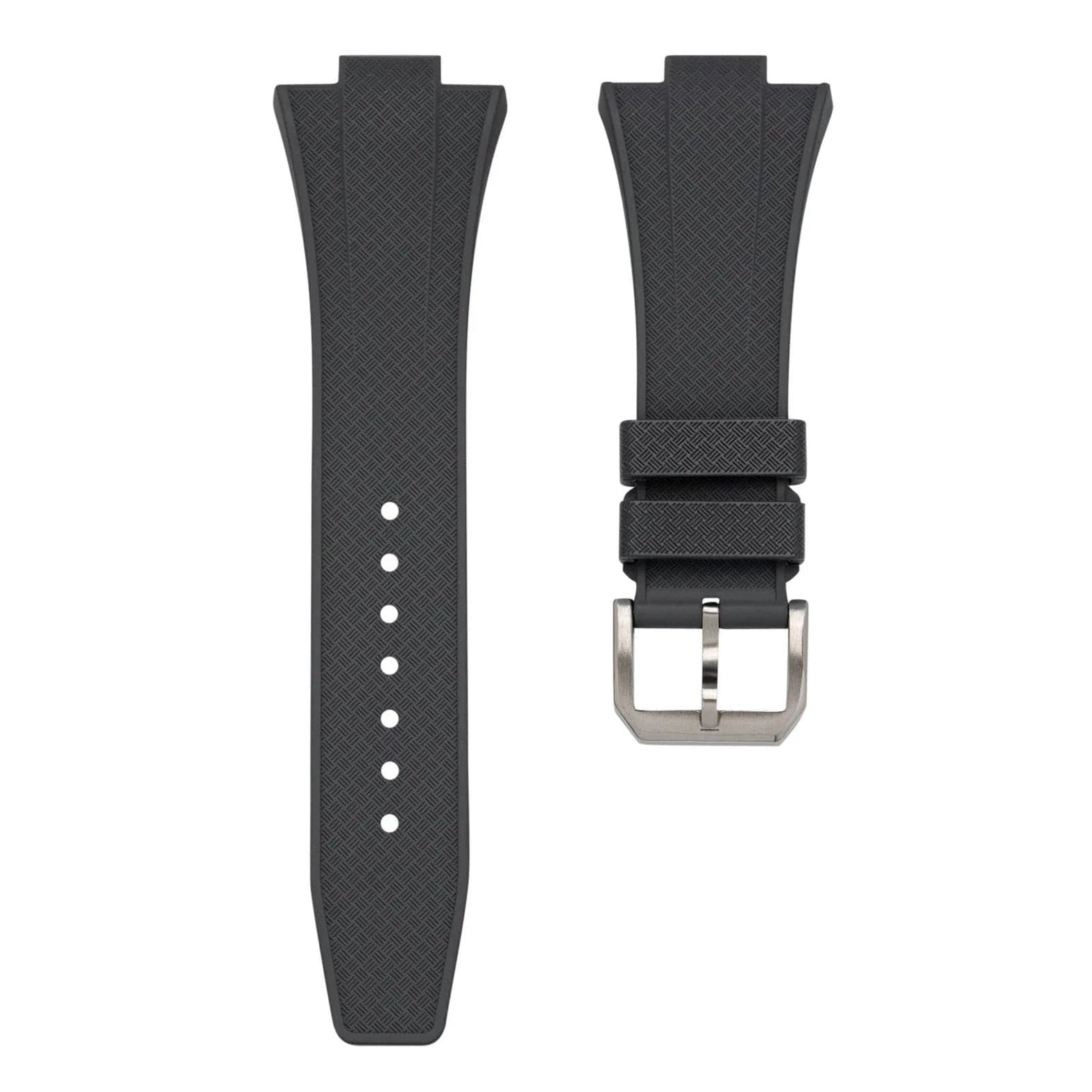 Grey Tissot PRX Rubber Strap by  Delugs Straps |  Time Keeper.