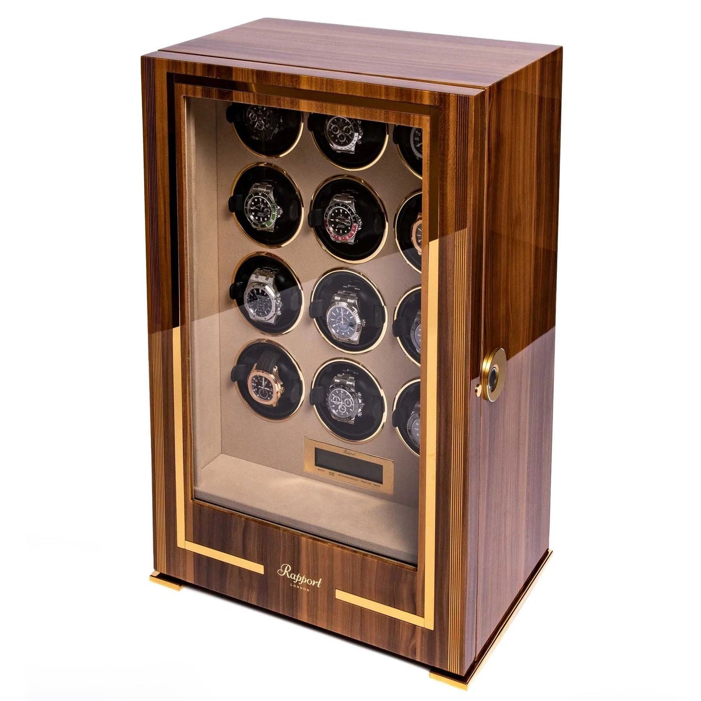 Paramount 12 Watch Winder - Walnut by  Rapport London |  Time Keeper.
