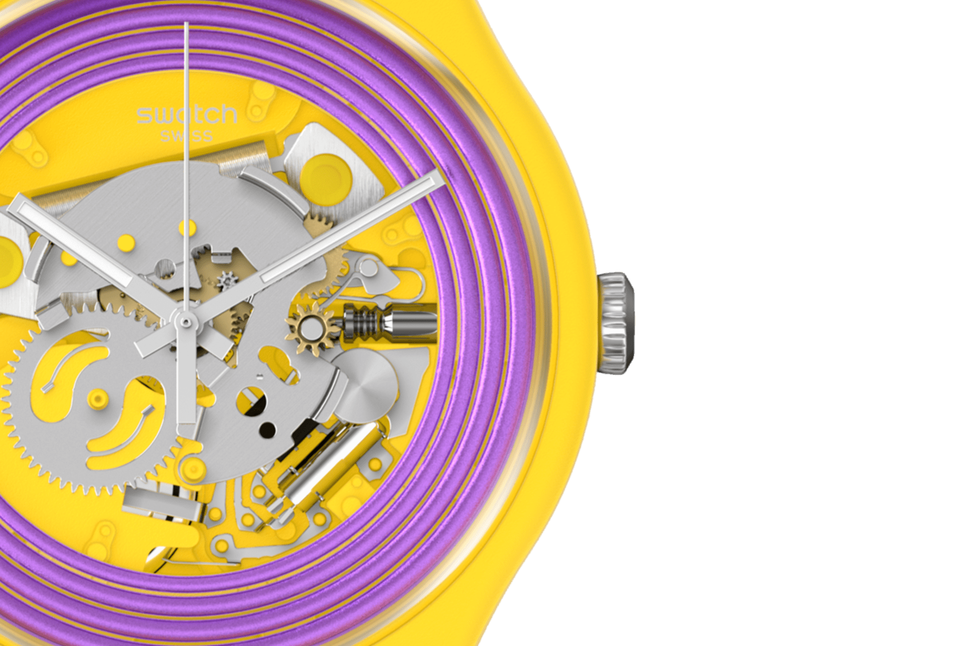 Purple Rings Yellow by  Swatch |  Time Keeper.