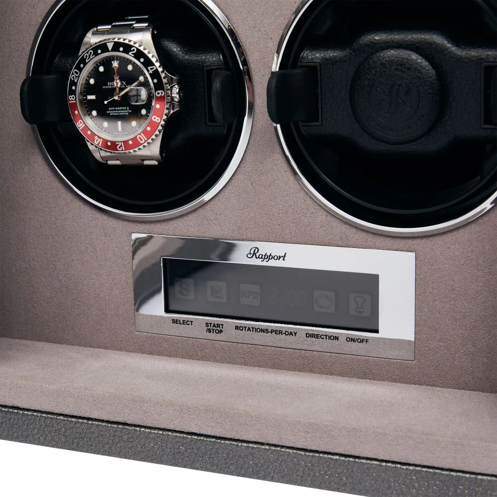Quantum Quad Watch Winder - Silver by  Rapport London |  Time Keeper.